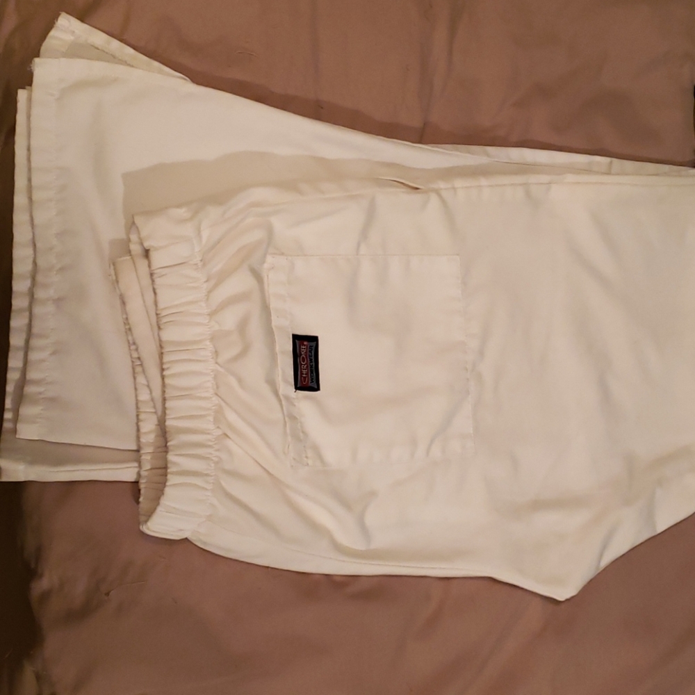 White xs scrub pants